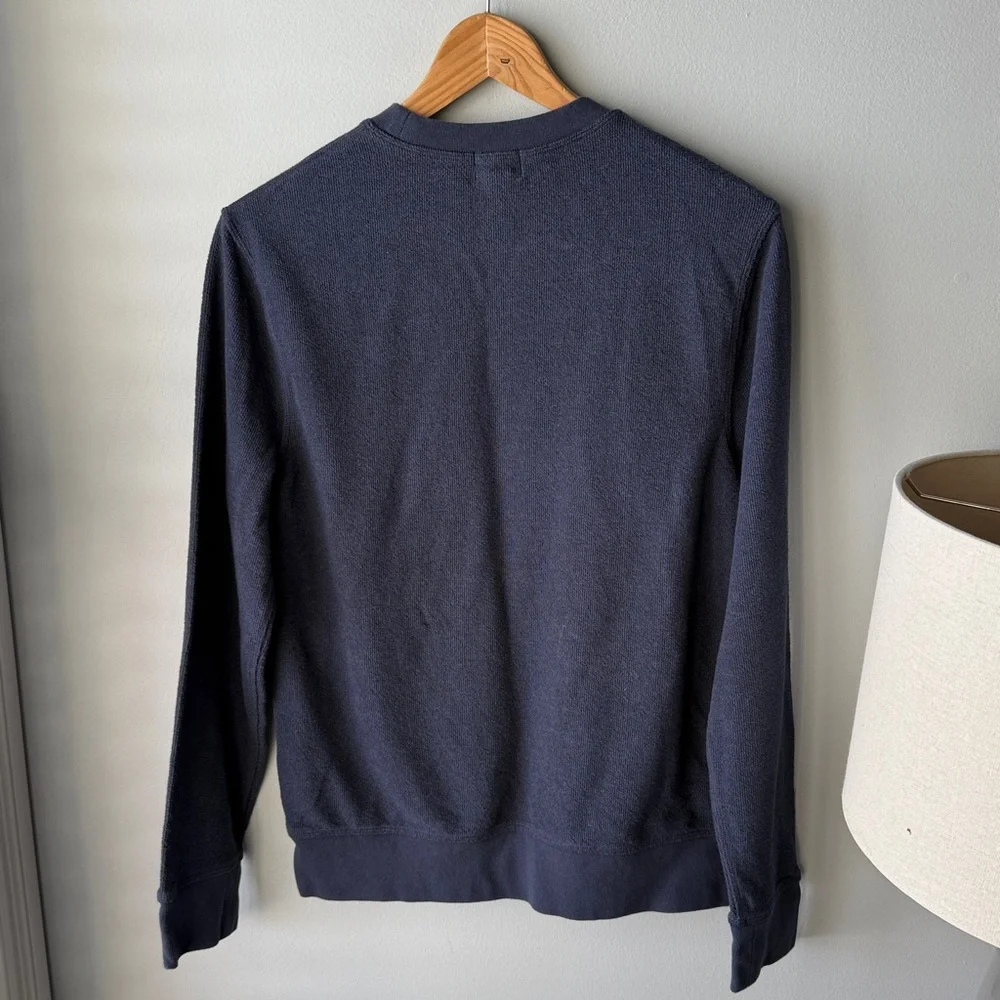 J. Crew‎ Navy Long-sleeve Textures Sweater Tee